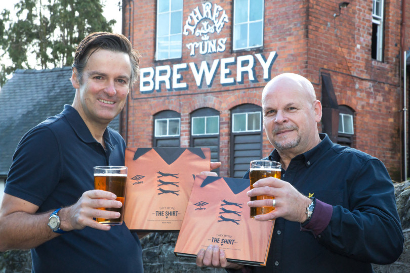 John Russell of Three Tuns Brewery and Steve Plant author of They Wore The Shirt
