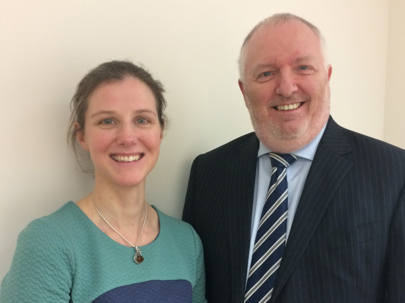 Charlotte Pinsent and Colin Davies of Linder Myers Shrewsbury