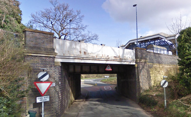 The bridge on which Albrighton station is located. Photo: Google Streetview