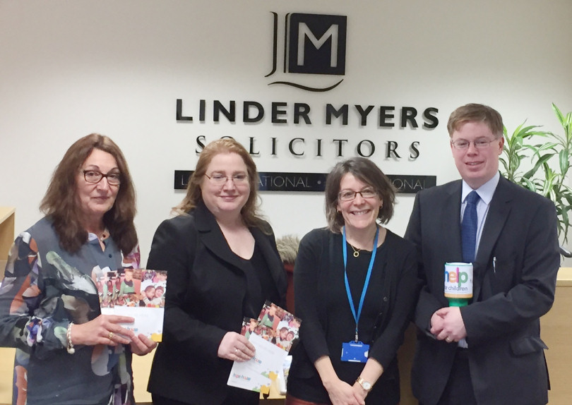 Karen Broster, Emma Wing, Sarah Johnson (Hope House) and Richard Ashton