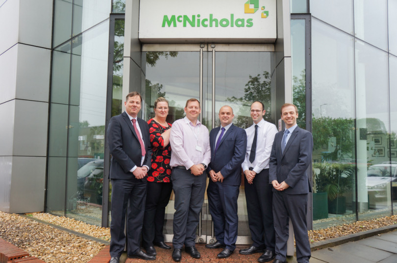Pictured from left, David Hayward, sales and operations director at Pure Telecom; Andrea Cunningham, IT project manager at McNicholas; Stephen Pearce, ICT Infrastructure Manager at McNicholas; Duncan Niblett, business development manager at Pure Telecom; Tony Silver, senior buyer at McNicholas and Liam Baker, head of support at Pure Telecom