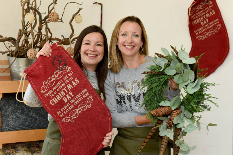 Sarah Knowles and Fran Robinson of Big Little Things will host a Christmas wreath workshop at Dudmaston Hall