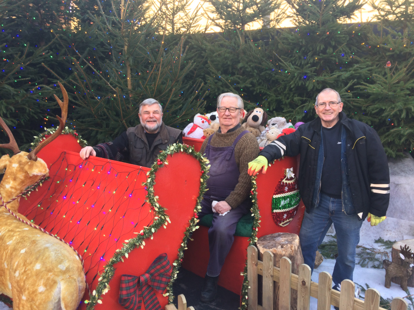 Richard Cresswell, Peter Smith and Sid Andrews get ready for the Santa specials on the Severn Valley Railway