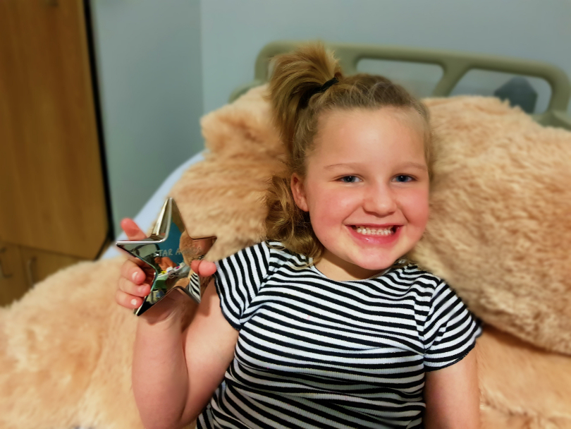 Childhood cancer survivor Skyla Upton (5) is helping launch Cancer Research UK Kids & Teens Star Awards in partnership with TK Maxx