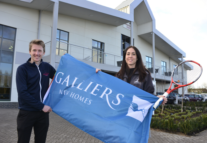 Johnathan Gidney of The Shrewsbury Club with Rachel Thomas of Galliers Homes marking the sponsorship deal
