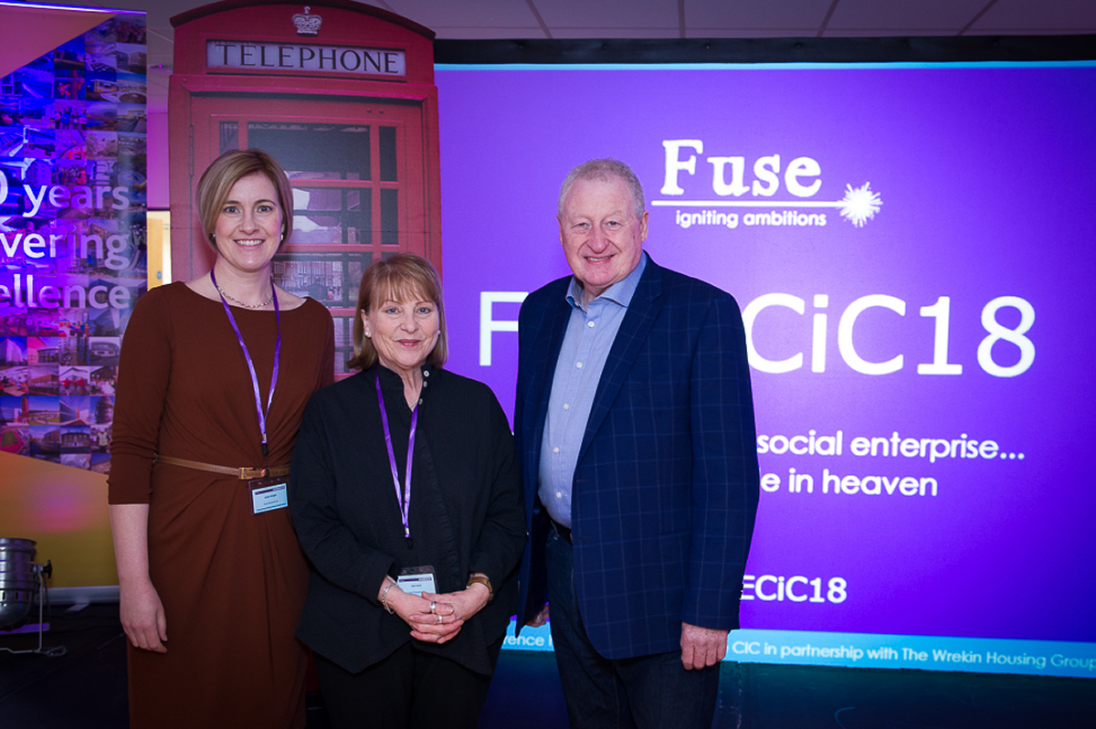 Esther Wright Chair of Fuse CIC; Jean Jarvis MBE MD of Fuse CIC; Stephen Fear of The Fear Group – The Phone Box Millionaire