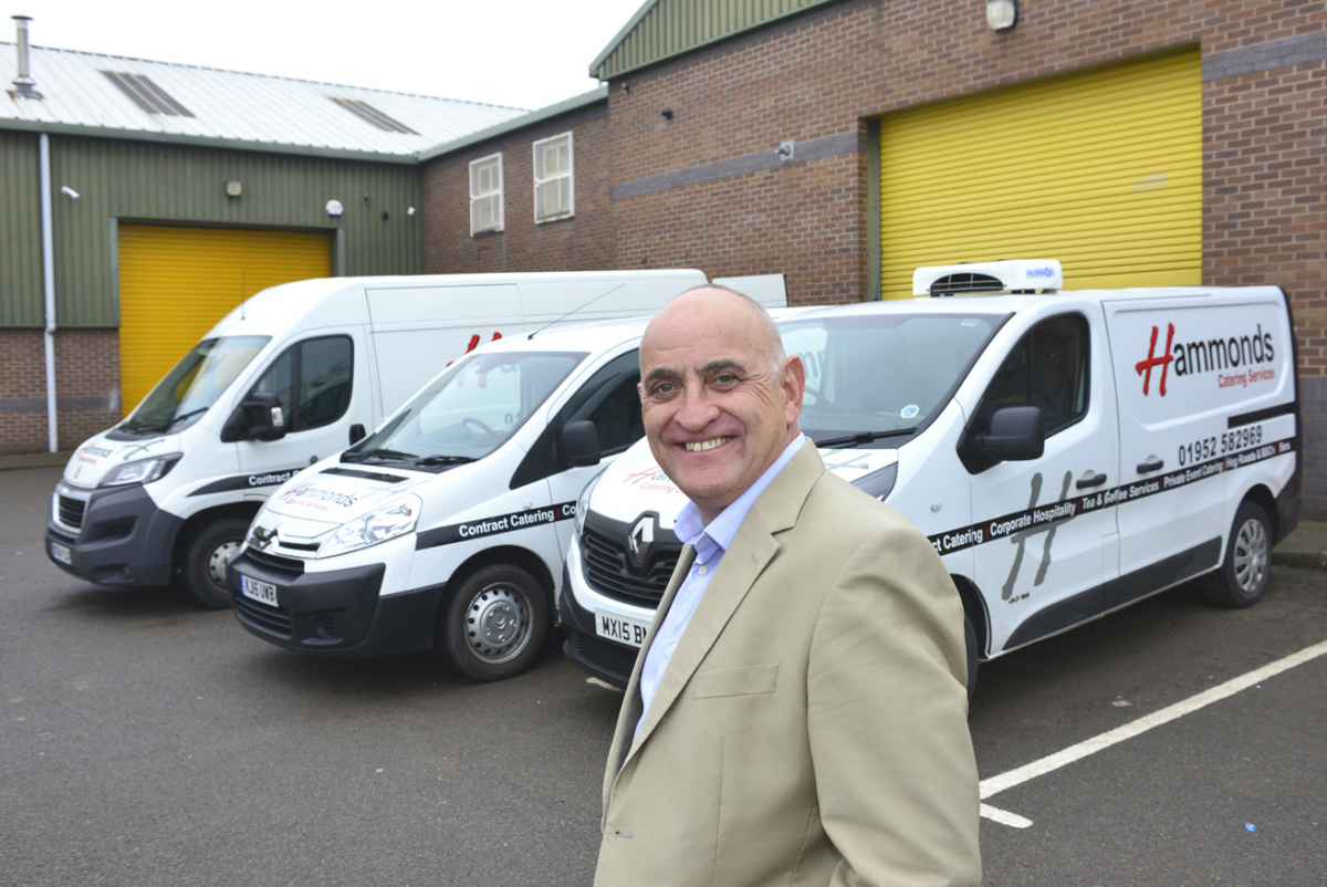 John Hammond with part of the Hammonds Catering fleet