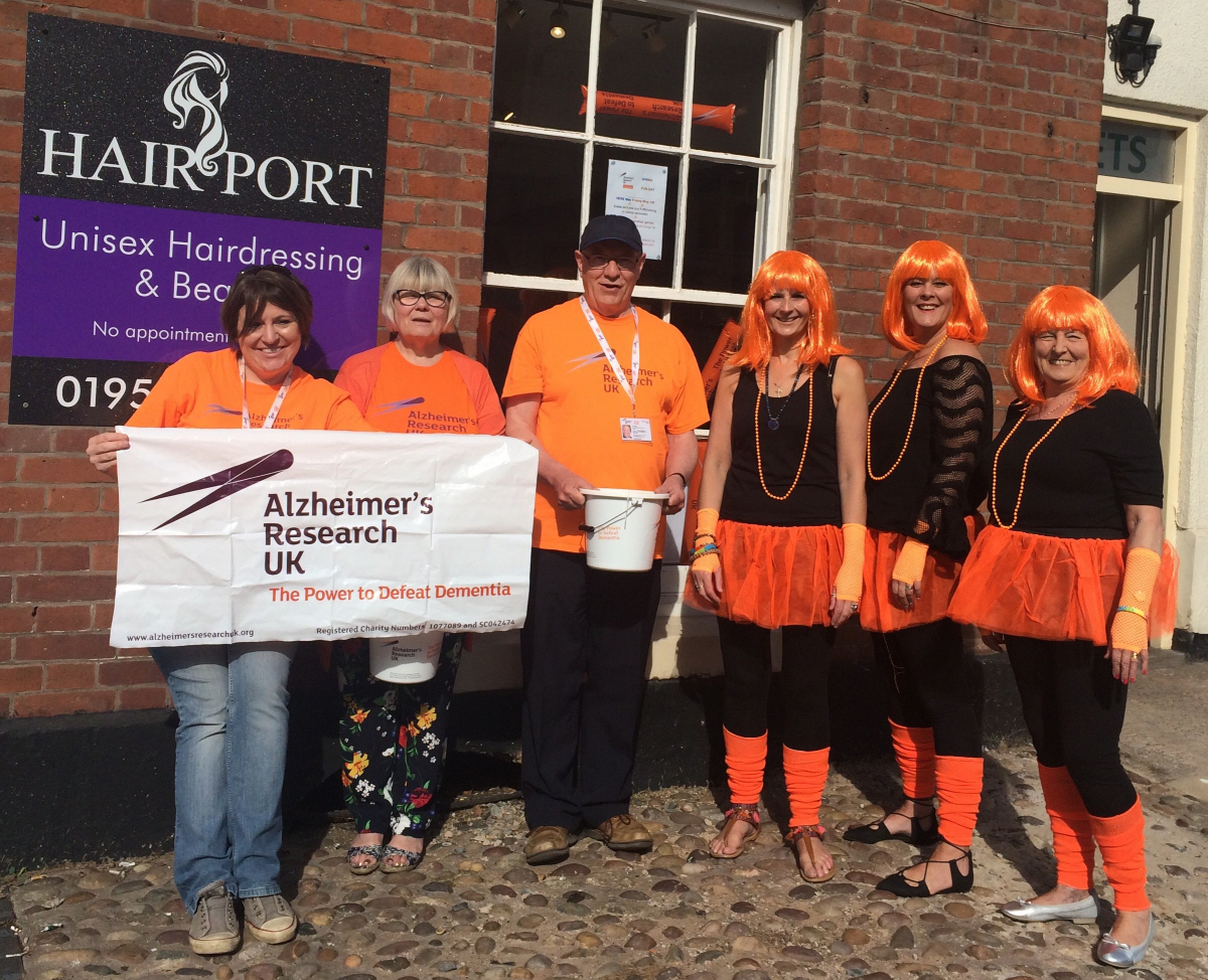 Members of the Alzheimer’s Research UK Shropshire Fundraising Group in Newport. Photo: Zoe Baggott