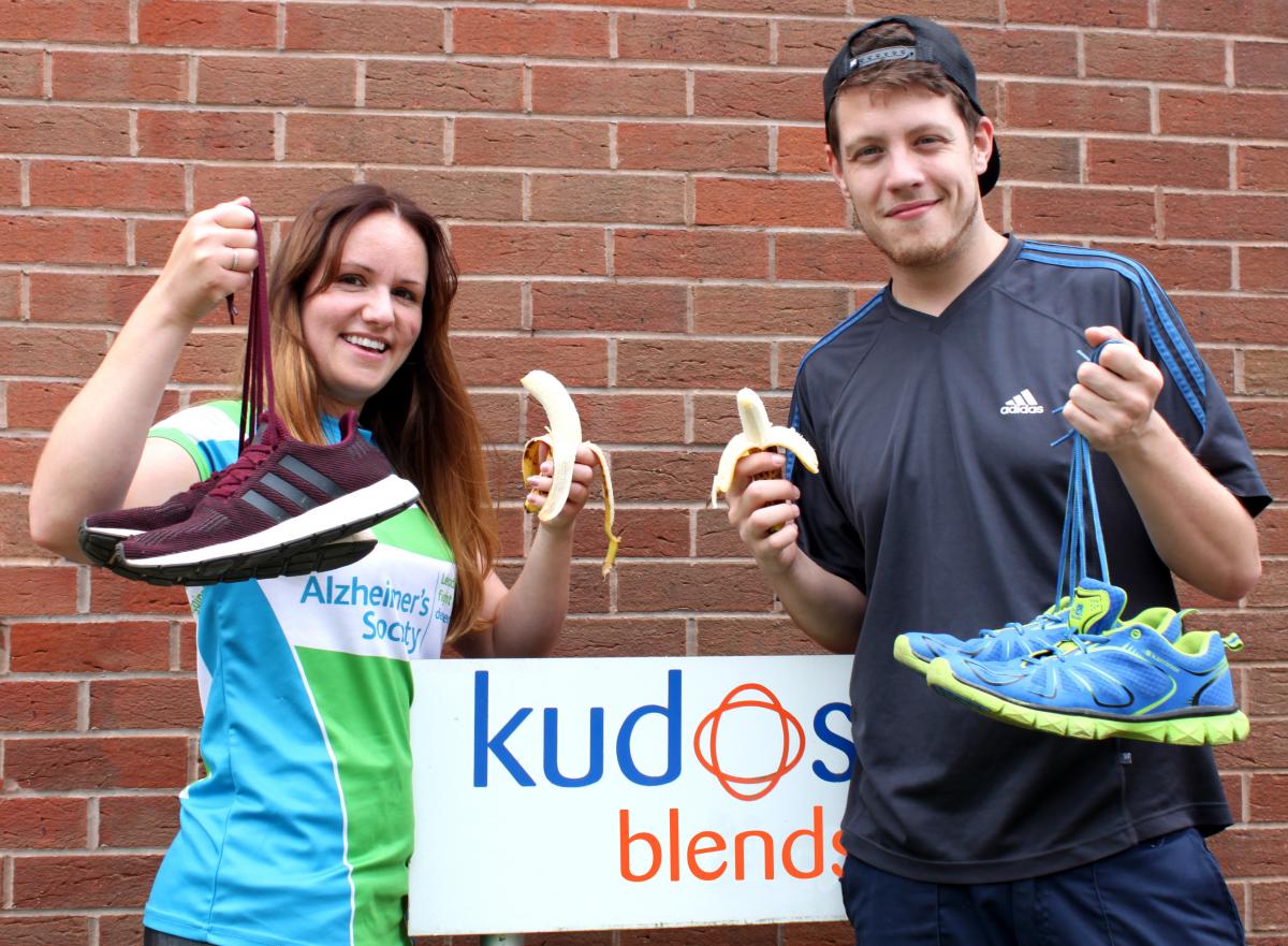 Donna Roper, European sales manager and Calum Follan, from the site services department at Kudos Blends