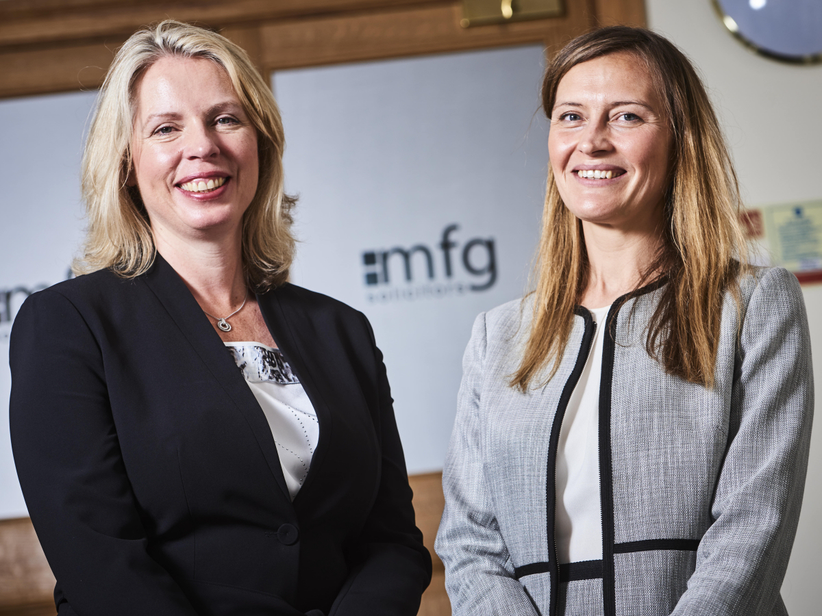 Head of the Private Client team Valerie Robinson with Sally Smith