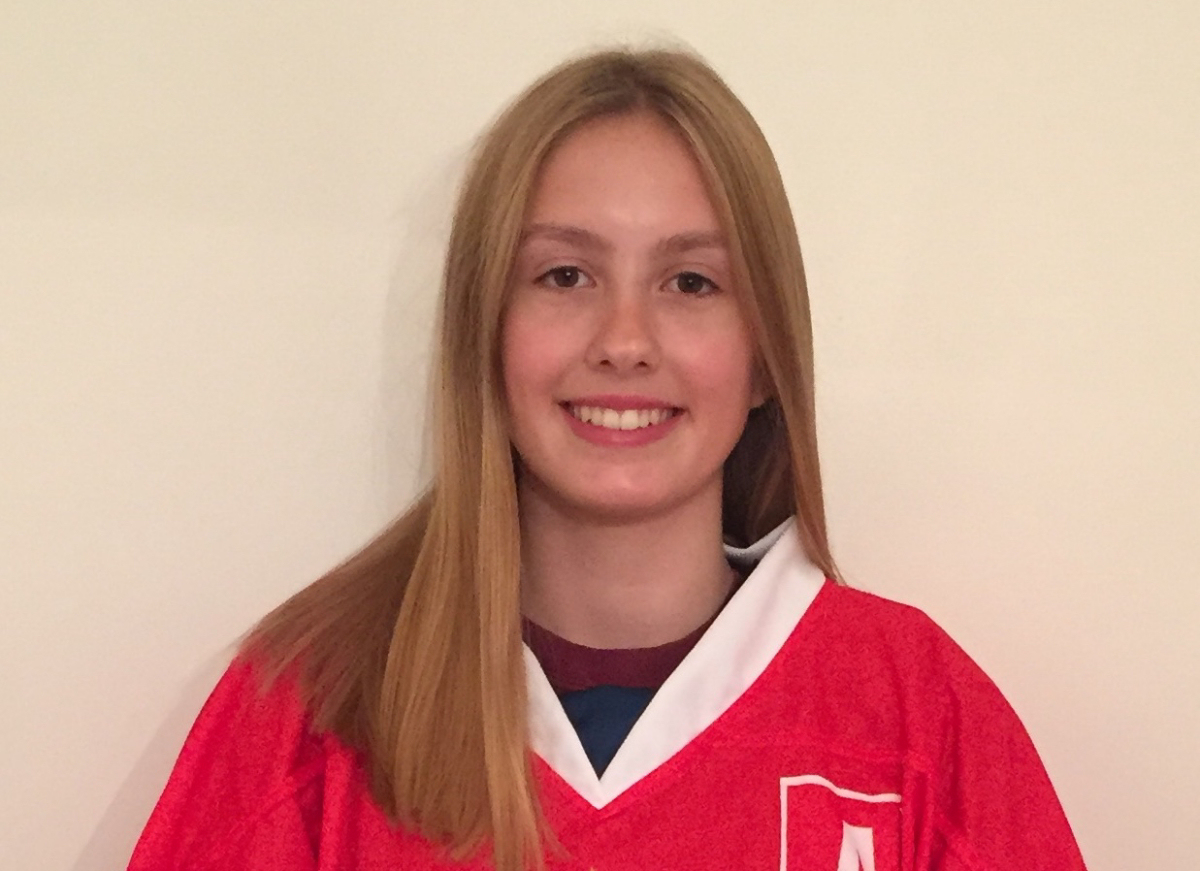 Grace Garbett, 14, assistant captain for Great Britain Junior Women in the Inline Hockey World Championships in Italy