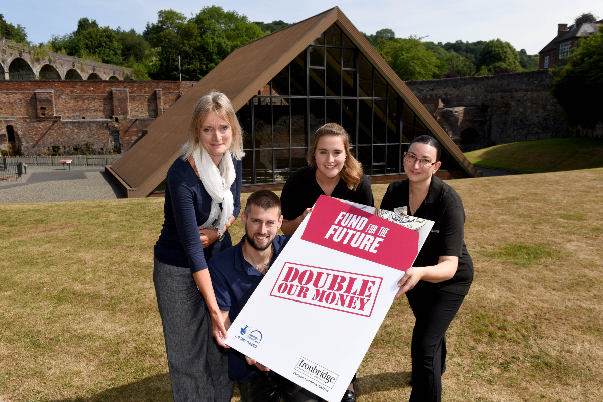 Anna Brennand, Chief Executive Officer, and members of the Ironbridge Gorge Museum's Trust team, officially launch the Fund for the Future at Coalbrookdale