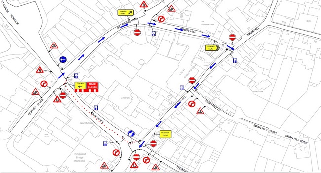 Phase one traffic management plan and diversion route