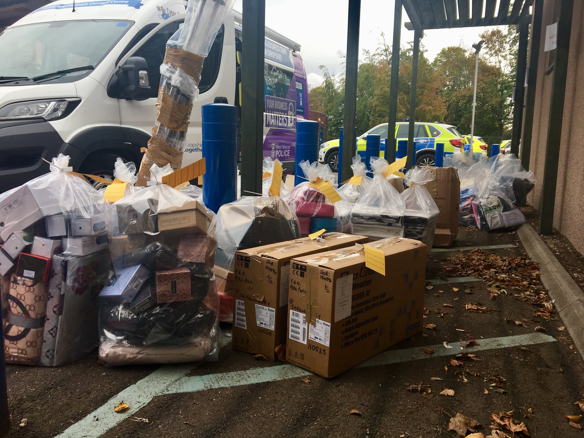 It's thought the goods could be worth around £50,000. Photo: West Mercia Police
