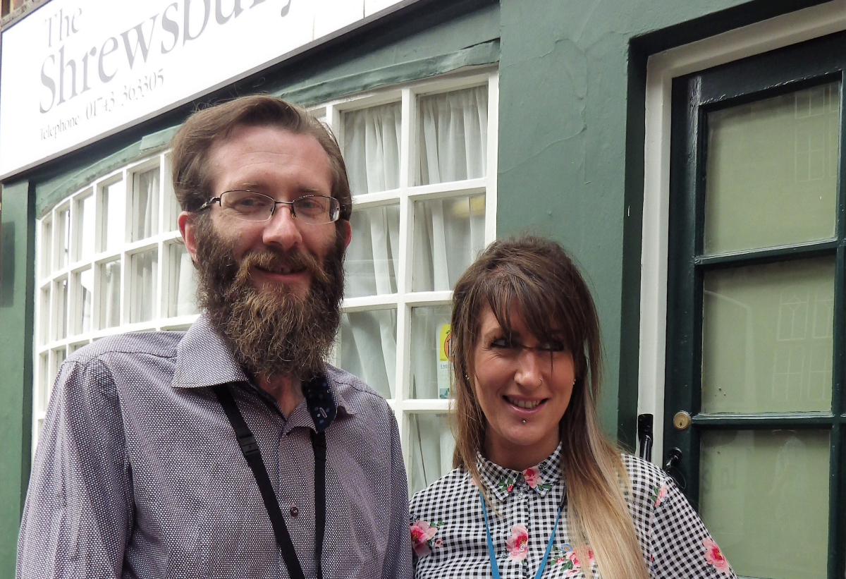 Tim Compton, manager at Shrewsbury Ark for nine years and Emma Bebb a support worker for SHA