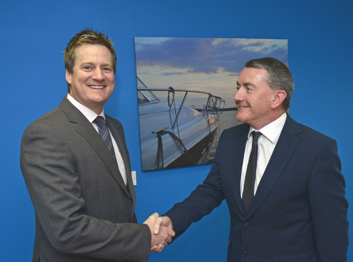 Tim Richards (left) is welcomed to the firm by Nick Jones