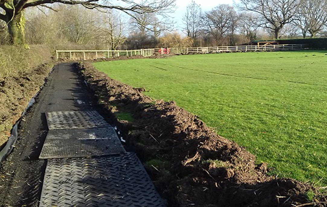 Work is underway on the new running track at Criftins Primary School. Photo: Shropshire Council