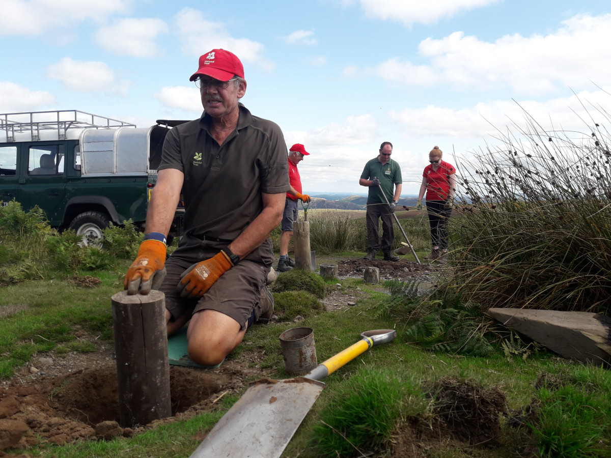 Volunteers working on the Long Mynd. Photo: National Trust