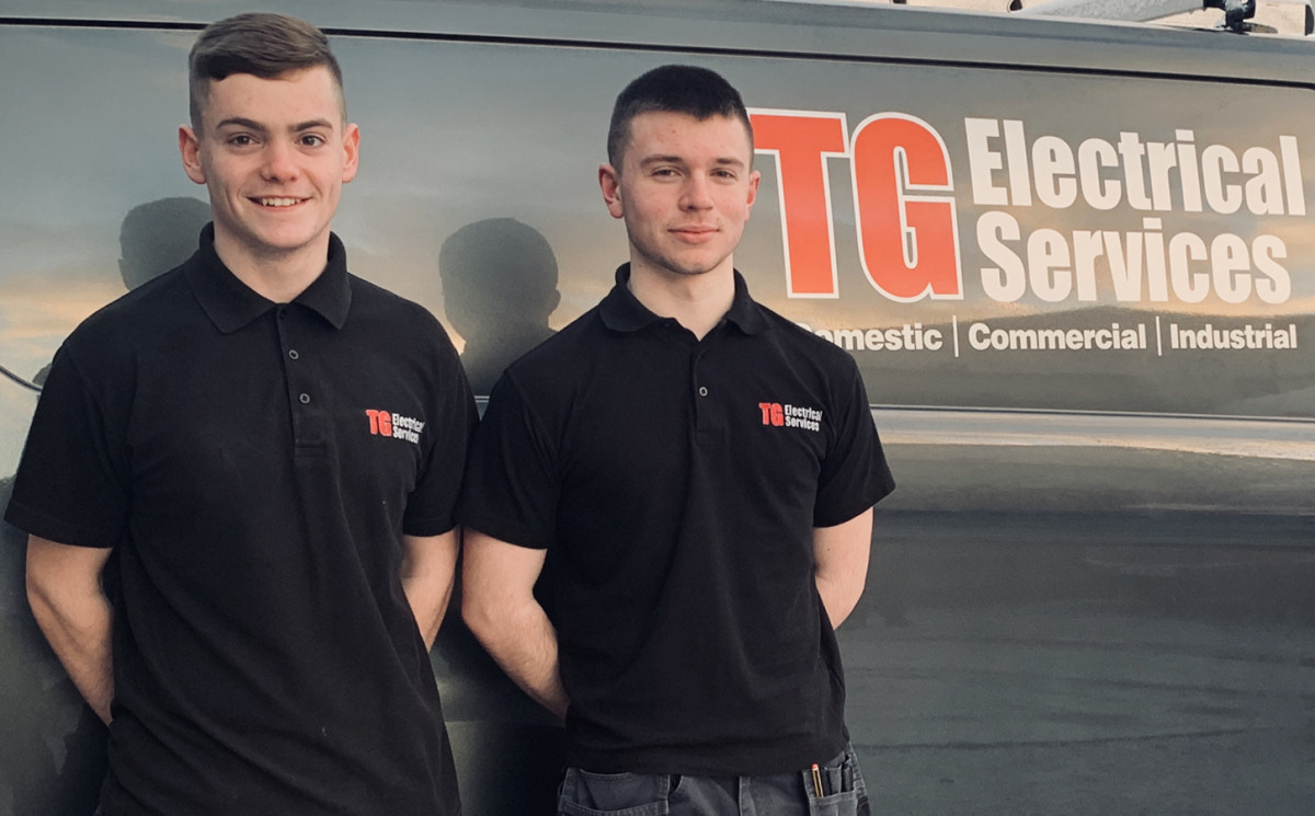 TG Electrical apprentices Jack Purkiss (left) and Ben Valentine who are both through to the second stage of a national competition