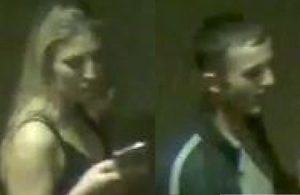 Police say the female and male pictured could be potential witnesses