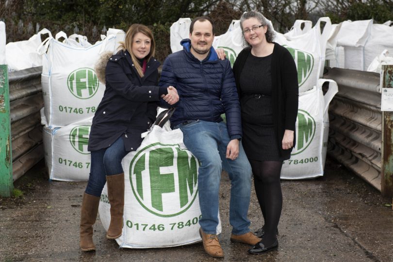 Hannah Littleford, of TFM, with Alex and Helen Culshaw, of Ascendancy