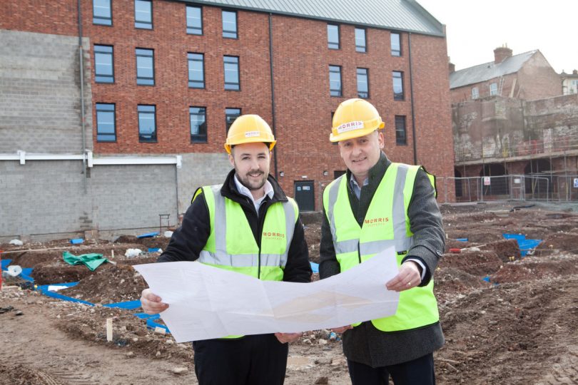 Morris Property Site Manager Mike Jones with Chief Operating Officer James West