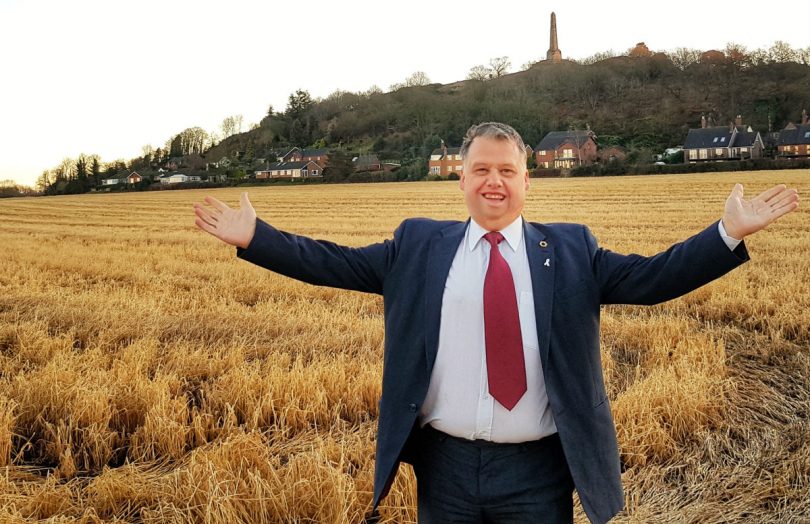 Deputy Leader Councillor Richard Overton at the base of Lilleshall Hill. Photo: Telford & Wrekin Council