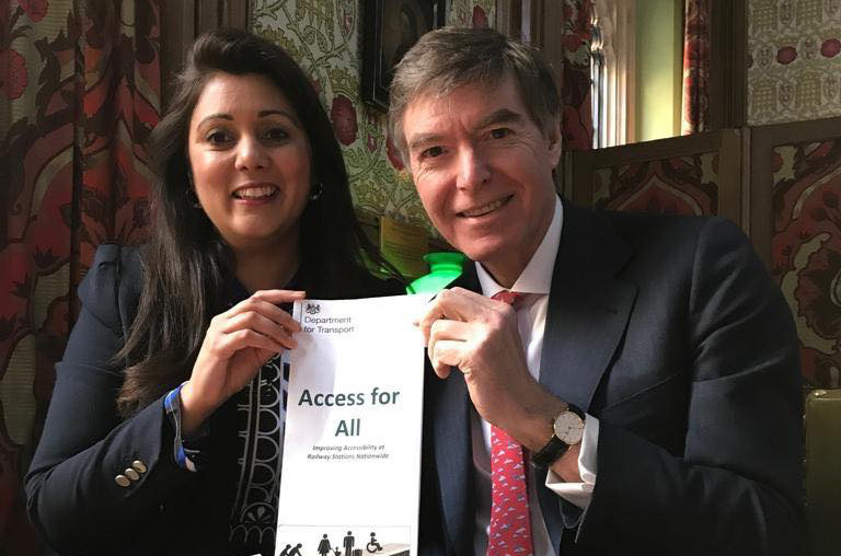 Ludlow MP Philip Dunne welcoming funding announcement today by Rail Minister Nusrat Ghani MP to improve access to Ludlow station