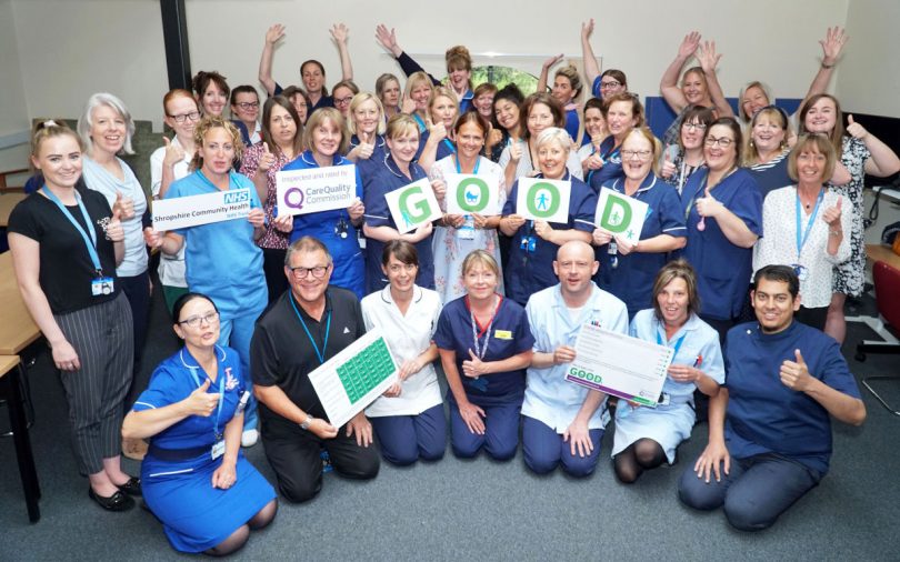Shropshire Community Health NHS Trust has been rated 'Good' by the Care Quality Commission
