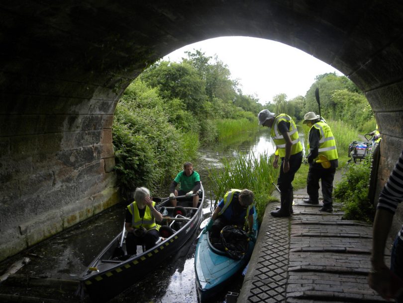 Volunteers from the Shrewsbury and Newport Canals Trust have embarked on an annual operation to clear Newport Canal of rubbish