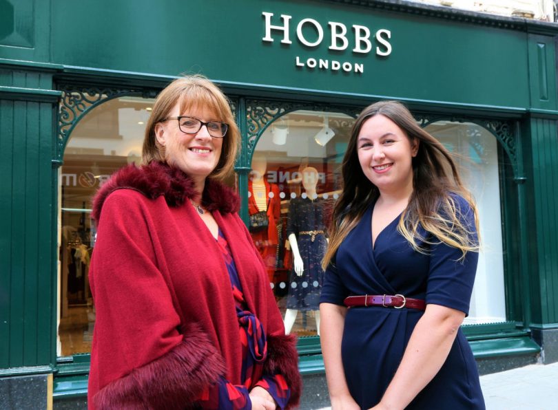 Morris Property's Liz Lowe with Hobbs London's Team Leader, Lauren Allen