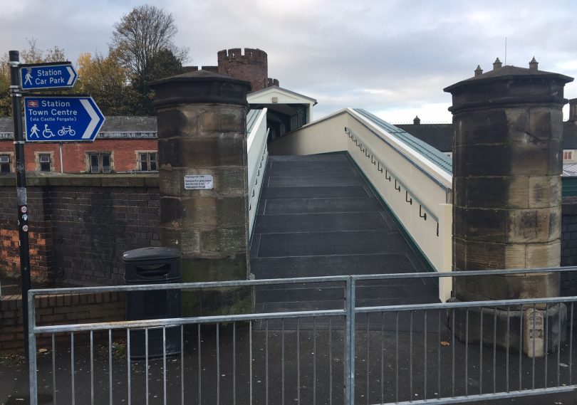 The Dana footbridge has reopened following refurbishment. Photo: Network Rail