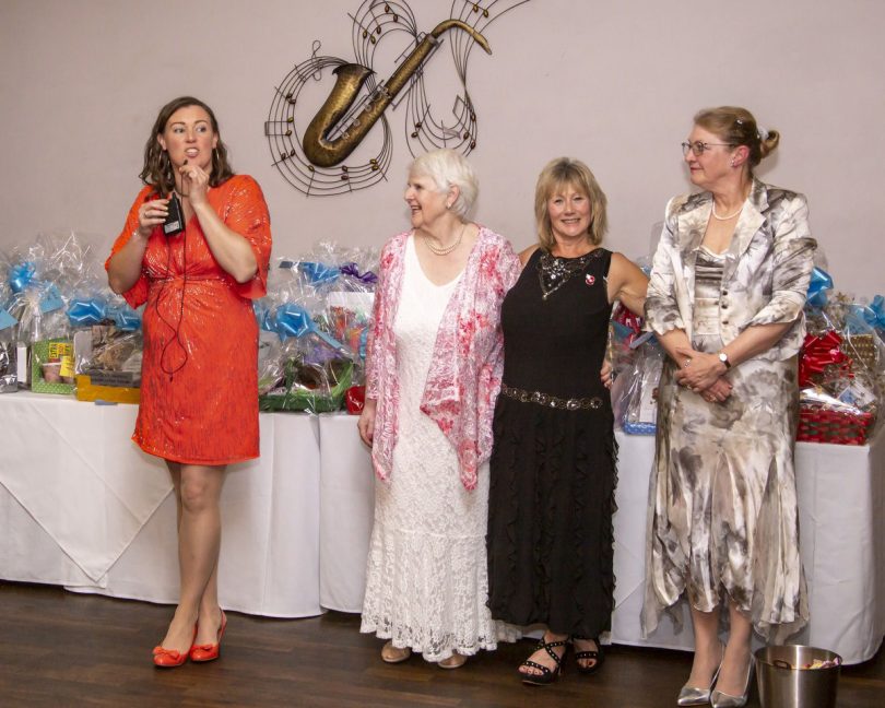 Naomi Atkin, Executive Officer, Lingen Davies Cancer Fund, Nicky Purcell, Posh Frocks committee, Kim Gilmour, organiser Posh Frocks and Christine Morrison, Posh Frocks committee