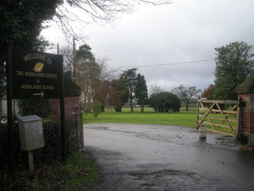 Entrance to The Woodlands in Wem. Photo: cc-by-sa/2.0 - © Row17 - geograph.org.uk/p/658649