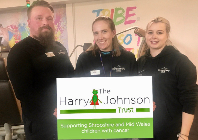 Kieran, Victoria and Holly, part of the gym team at The Shrewsbury Club, are looking forward to Saturday’s event in aid of the Harry Johnson Trust