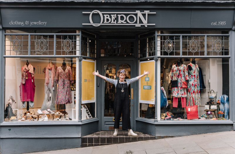 Stacey Hill owner of Oberon on Wyle Cop, one of the first businesses to get involved in the project