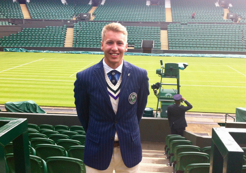 Alex Cleland from Shifnal, the region’s official of the year, at Wimbledon