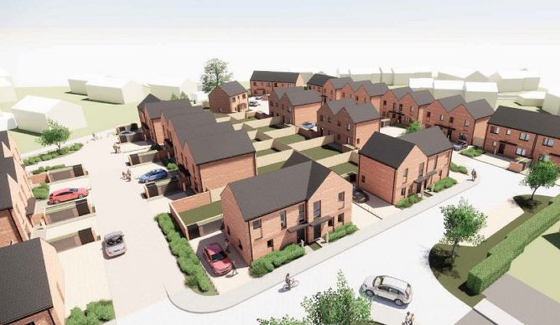 3D image of new housing planned at Frith Close, Monkmoor, Shrewsbury by Cornovii Developments Limited