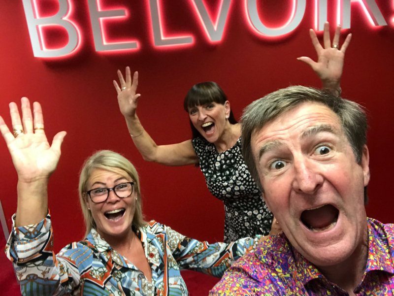 Angela, Sharon and Simon of Belvoir Telford celebrate on hearing of another two ESTA national awards