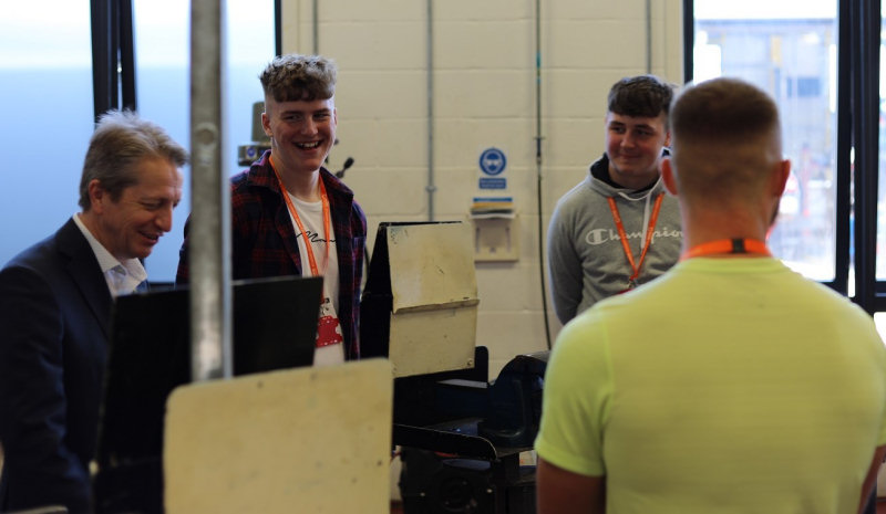 The Muller visitors meet their latest intake of apprentices