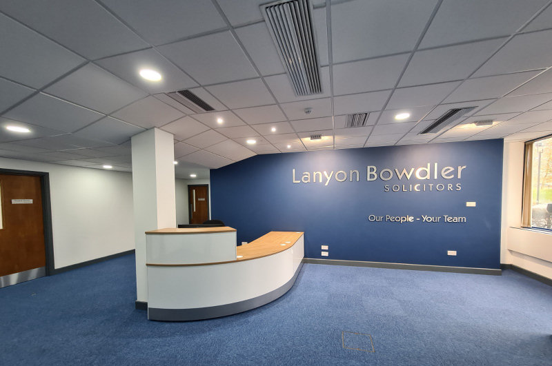 The new reception area at Lanyon Bowdler's Telford office