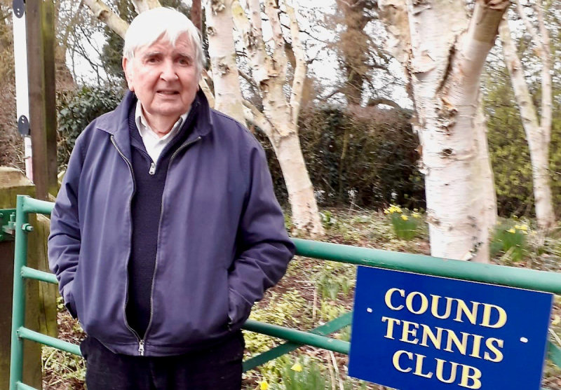 David Rawlings, the winner of the lifetime achievement award, at Cound Tennis Club