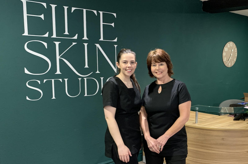 Anne Ashton with her daughter Fliss Ashton at Elite Skin Studio in Newport