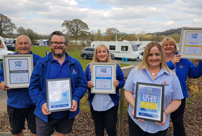 Ludlow Touring Park’s staff celebrate their recent awards success