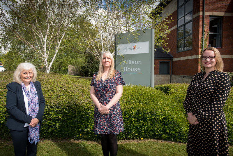 Margaret Rees, Louise Brockway and Helen Woodvine take on new finance roles at Coverage Care Services