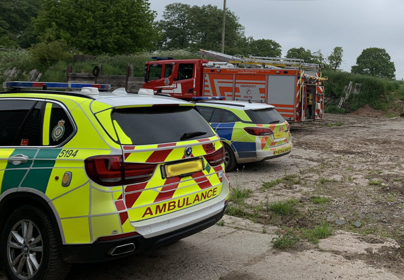Emergency services at the scene of the incident. Photo: SFRS / @SFRS_MDrayton