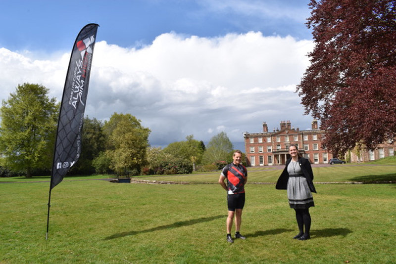 Always Aim High Events Co-owner and Director Tim Lloyd with Jennifer Astbury, Head of Estate Operations at Weston Park