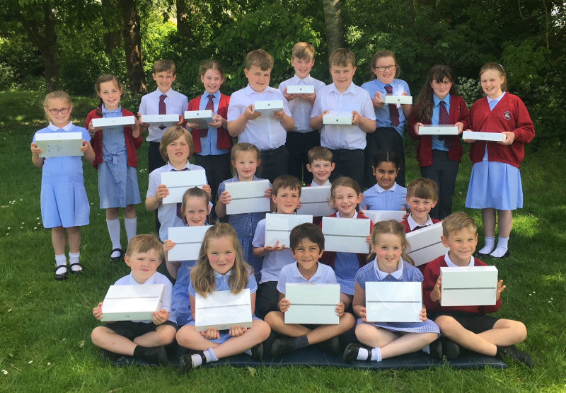 Tibberton Primary School pupils delighted to receive new class iPads
