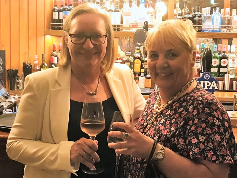 Mel Board of The Bear Inn Hodnet and Jenny Osborne from Henshalls
