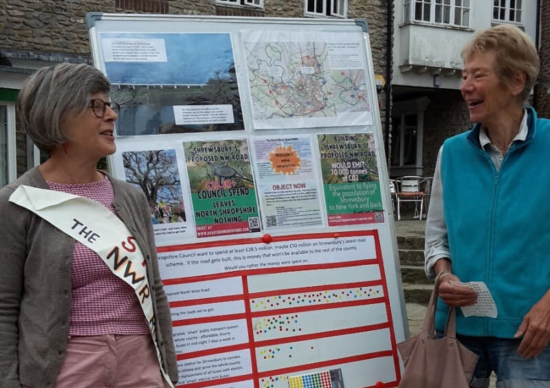The campaigners are using a ‘Roadometer’ to gauge public opinion across the county